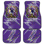 Personalized Melbourne Storm Rugby Christmas Car Mats Holiday Mascot Graphic Art Festive Lights Bow