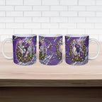 Personalized Melbourne Storm Rugby Christmas Ceramic Mug Holiday Mascot Graphic Art Festive Lights Bow
