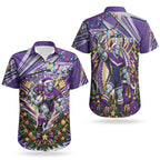 Personalized Melbourne Storm Rugby Christmas Couples Matching Off Shoulder Short Dress and Hawaiian Shirt Holiday Mascot Graphic Art Festive Lights Bow