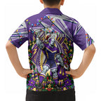 Personalized Melbourne Storm Rugby Christmas Hawaiian Shirt Holiday Mascot Graphic Art Festive Lights Bow