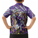 Personalized Melbourne Storm Rugby Christmas Kid Hawaiian Shirt Holiday Mascot Graphic Art Festive Lights Bow