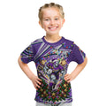 Personalized Melbourne Storm Rugby Christmas Kid T Shirt Holiday Mascot Graphic Art Festive Lights Bow