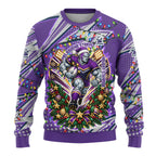 Personalized Melbourne Storm Rugby Christmas Ugly Christmas Sweater Holiday Mascot Graphic Art Festive Lights Bow