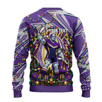 Personalized Melbourne Storm Rugby Christmas Ugly Christmas Sweater Holiday Mascot Graphic Art Festive Lights Bow