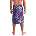 Personalized Melbourne Storm Rugby Christmas Lavalava Holiday Mascot Graphic Art Festive Lights Bow