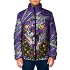 Personalized Melbourne Storm Rugby Christmas Padded Jacket Holiday Mascot Graphic Art Festive Lights Bow