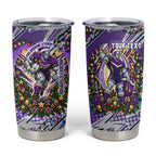 Personalized Melbourne Storm Rugby Christmas Tumbler Cup Holiday Mascot Graphic Art Festive Lights Bow