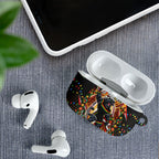 Personalized Penrith Panthers Rugby Christmas AirPods Case Holiday Mascot Graphic Art Festive Lights Bow