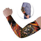 Personalized Penrith Panthers Rugby Christmas Arm Sleeves Holiday Mascot Graphic Art Festive Lights Bow