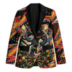 Personalized Penrith Panthers Rugby Christmas Blazer Holiday Mascot Graphic Art Festive Lights Bow