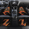 Personalized Penrith Panthers Rugby Christmas Car Mats Holiday Mascot Graphic Art Festive Lights Bow