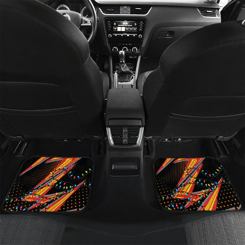 Personalized Penrith Panthers Rugby Christmas Car Mats Holiday Mascot Graphic Art Festive Lights Bow