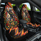 Personalized Penrith Panthers Rugby Christmas Car Seat Cover Holiday Mascot Graphic Art Festive Lights Bow