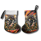 Penrith Panthers Rugby Christmas Stocking Holiday Mascot Graphic Art Festive Lights Bow