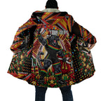 Personalized Penrith Panthers Rugby Christmas Cloak Holiday Mascot Graphic Art Festive Lights Bow