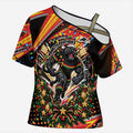 Personalized Penrith Panthers Rugby Christmas Cross Shoulder Shirt Holiday Mascot Graphic Art Festive Lights Bow