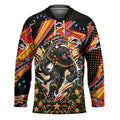 Personalized Penrith Panthers Rugby Christmas Hockey Jersey Holiday Mascot Graphic Art Festive Lights Bow