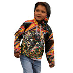 Personalized Penrith Panthers Rugby Christmas Kid Hoodie Holiday Mascot Graphic Art Festive Lights Bow