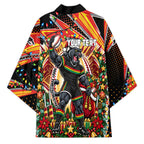 Personalized Penrith Panthers Rugby Christmas Kimono Holiday Mascot Graphic Art Festive Lights Bow