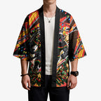 Personalized Penrith Panthers Rugby Christmas Kimono Holiday Mascot Graphic Art Festive Lights Bow