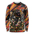 Personalized Penrith Panthers Rugby Christmas Long Sleeve Shirt Holiday Mascot Graphic Art Festive Lights Bow