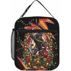 Personalized Penrith Panthers Rugby Christmas Lunch Bag Holiday Mascot Graphic Art Festive Lights Bow