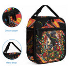 Personalized Penrith Panthers Rugby Christmas Lunch Bag Holiday Mascot Graphic Art Festive Lights Bow