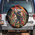 Personalized Penrith Panthers Rugby Christmas Spare Tire Cover Holiday Mascot Graphic Art Festive Lights Bow