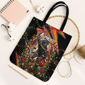 Personalized Penrith Panthers Rugby Christmas Tote Bag Holiday Mascot Graphic Art Festive Lights Bow