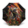 Personalized Penrith Panthers Rugby Christmas Umbrella Holiday Mascot Graphic Art Festive Lights Bow
