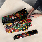 Personalized Penrith Panthers Rugby Christmas Umbrella Holiday Mascot Graphic Art Festive Lights Bow