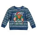 Personalized Canberra Raiders Christmas Kid Ugly Christmas Sweater Australian Rugby Fans - Pixelated Ugly Xmas Pattern Mascot Santa