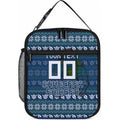 Personalized Canberra Raiders Christmas Lunch Bag Australian Rugby Fans - Pixelated Ugly Xmas Pattern Mascot Santa