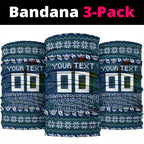 Personalized Canberra Raiders Christmas Neck Gaiter Australian Rugby Fans - Pixelated Ugly Xmas Pattern Mascot Santa