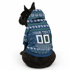Personalized Canberra Raiders Christmas Pet Hoodie Australian Rugby Fans - Pixelated Ugly Xmas Pattern Mascot Santa