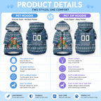Personalized Canberra Raiders Christmas Pet Hoodie Australian Rugby Fans - Pixelated Ugly Xmas Pattern Mascot Santa