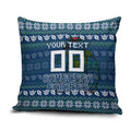 Personalized Canberra Raiders Christmas Pillow Cover Australian Rugby Fans - Pixelated Ugly Xmas Pattern Mascot Santa
