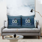 Personalized Canberra Raiders Christmas Pillow Cover Australian Rugby Fans - Pixelated Ugly Xmas Pattern Mascot Santa