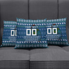 Personalized Canberra Raiders Christmas Pillow Cover Australian Rugby Fans - Pixelated Ugly Xmas Pattern Mascot Santa