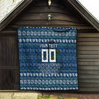 Personalized Canberra Raiders Christmas Quilt Australian Rugby Fans - Pixelated Ugly Xmas Pattern Mascot Santa
