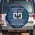 Personalized Canberra Raiders Christmas Spare Tire Cover Australian Rugby Fans - Pixelated Ugly Xmas Pattern Mascot Santa
