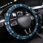 Canberra Raiders Christmas Steering Wheel Cover Australian Rugby Fans - Pixelated Ugly Xmas Pattern Mascot Santa