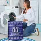 Personalized Canterbury Bulldogs Christmas Laundry Basket Australian Rugby Fans - Pixelated Ugly Xmas Pattern Mascot Santa
