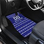 Personalized Canterbury Bulldogs Christmas Car Mats Australian Rugby Fans - Pixelated Ugly Xmas Pattern Mascot Santa