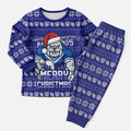 Personalized Canterbury Bulldogs Christmas Pajama Set Australian Rugby Fans - Pixelated Ugly Xmas Pattern Mascot Santa