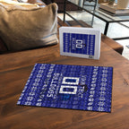 Personalized Canterbury Bulldogs Christmas Puzzle Australian Rugby Fans - Pixelated Ugly Xmas Pattern Mascot Santa