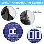 Personalized Canterbury Bulldogs Christmas Spare Tire Cover Australian Rugby Fans - Pixelated Ugly Xmas Pattern Mascot Santa