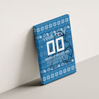 Personalized Cronulla Sharks Christmas Canvas Wall Art Australian Rugby Fans - Pixelated Ugly Xmas Pattern Mascot Santa