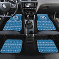 Personalized Cronulla Sharks Christmas Car Mats Australian Rugby Fans - Pixelated Ugly Xmas Pattern Mascot Santa