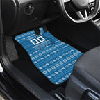 Personalized Cronulla Sharks Christmas Car Mats Australian Rugby Fans - Pixelated Ugly Xmas Pattern Mascot Santa